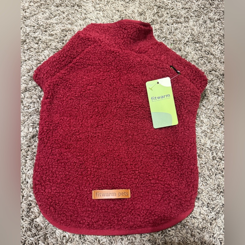 Fitwarm Red Fleece Dog Sweater